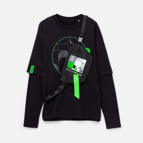 Лейбл из ПВХ Dzeta Round, L, зеленый неон