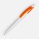 Ручка шариковая Bento, белая с оранжевым