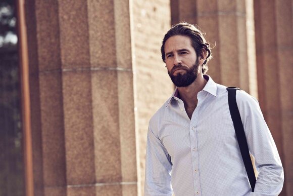 Рубашка мужская в клетку Tribeca, черная Рубашка мужская в клетку Tribeca, черная