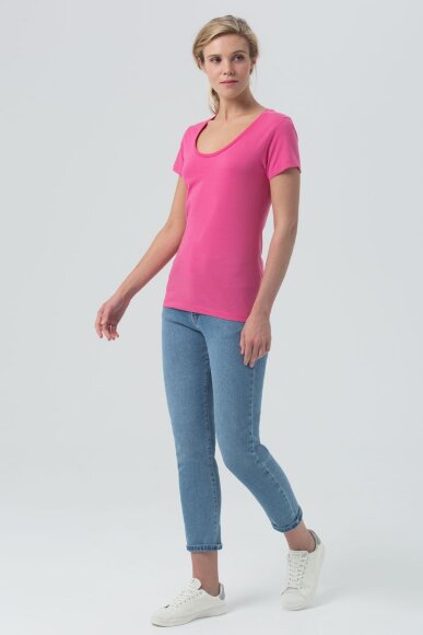 Футболка женская Metropolitan, ярко-розовая Футболка женская Metropolitan, ярко-розовая