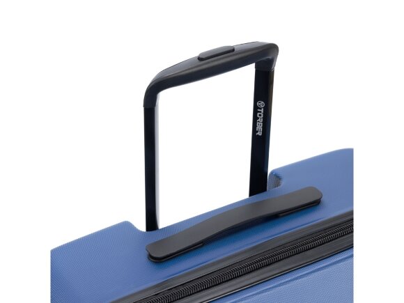 Чемодан TORBER Caspian, тёмно-синий, ABS-пластик, 43 х 26 х 68 см, 64 л Чемодан TORBER Caspian, тёмно-синий, ABS-пластик, 43 х 26 х 68 см, 64 л