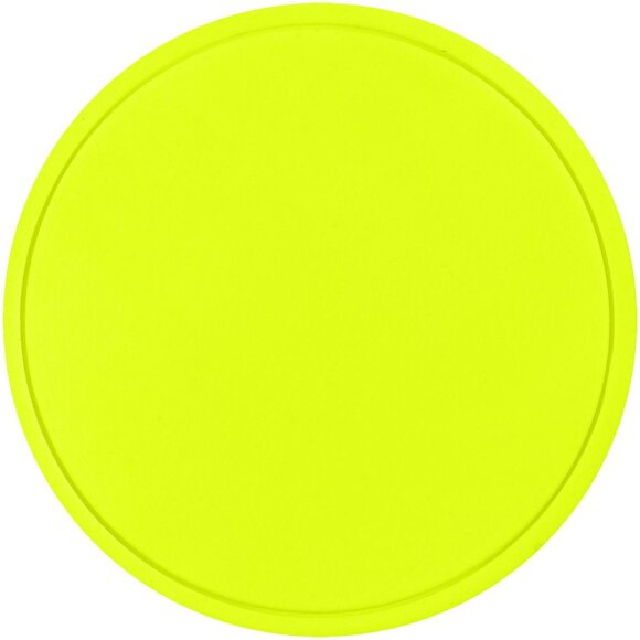 Лейбл из ПВХ Dzeta Round, L, желтый неон
