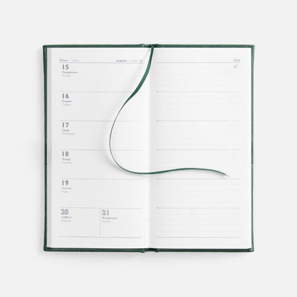 Еженедельник Baza, датированный, зеленый