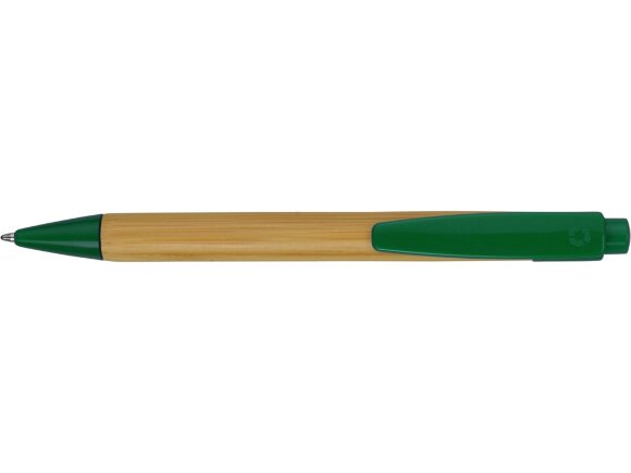 Ручка шариковая Borneo из бамбука, зеленый, черные чернила Ручка шариковая Borneo из бамбука, зеленый, черные чернила