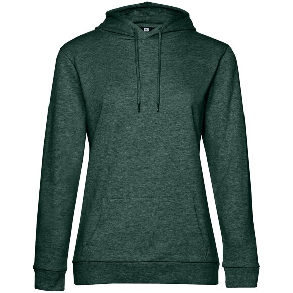 Толстовка с капюшоном женская Hoodie, темно-зеленый меланж Толстовка с капюшоном женская Hoodie, темно-зеленый меланж