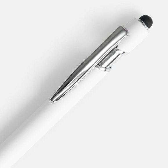 Ручка шариковая Pointer Soft Touch со стилусом, белая