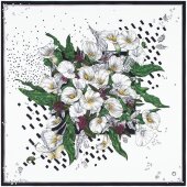 Платок шелковый Delicate, каллы