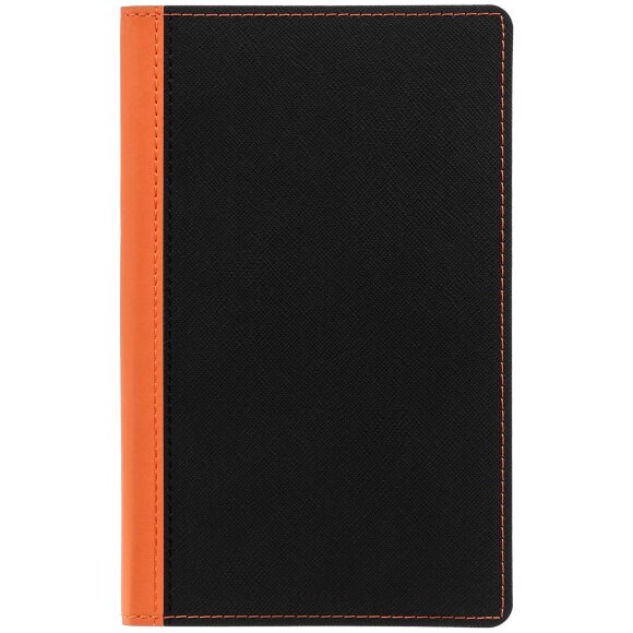 Ежедневник Nice Twice, недатированный, черный с оранжевым