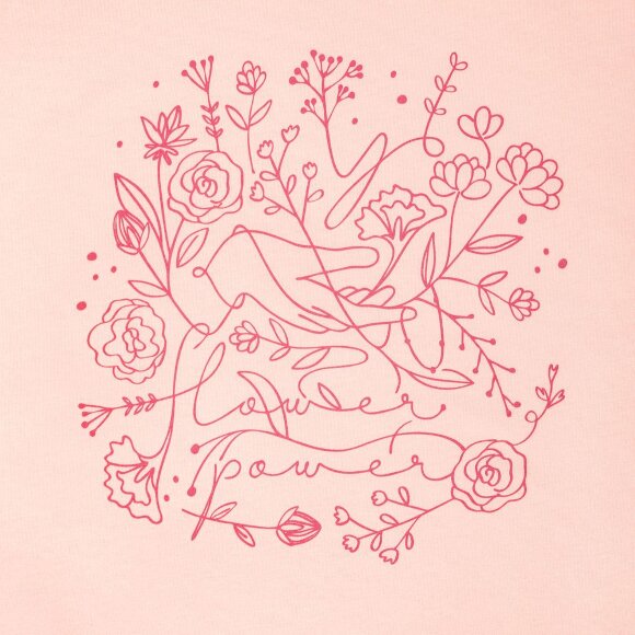 Футболка женская Flower Power, розовая Футболка женская Flower Power, розовая