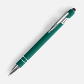 Ручка шариковая Pointer Soft Touch со стилусом, зеленая