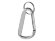 Карабин с брелоком, серебристый
