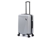 Чемодан TORBER Lama, серебристый, ABS-пластик, 43 х 25,5 х 67 см, 62 л Чемодан TORBER Lama, серебристый, ABS-пластик, 43 х 25,5 х 67 см, 62 л