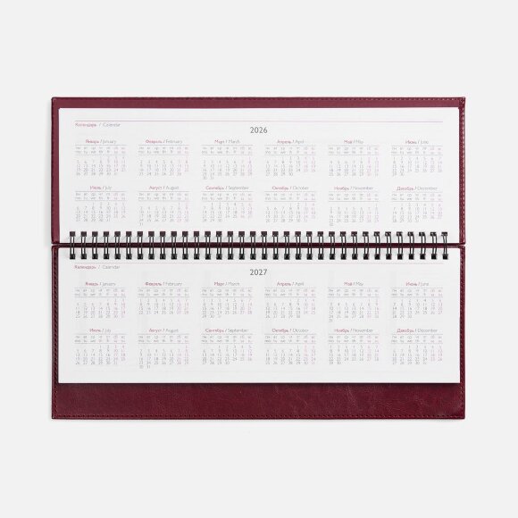 Планинг Faro, датированный, бордовый