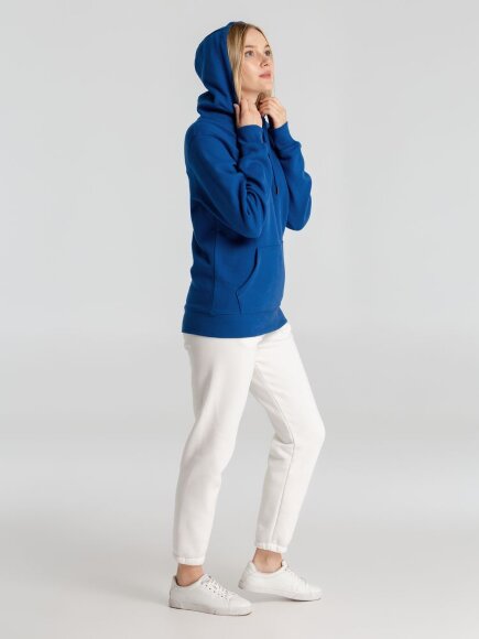 Толстовка с капюшоном унисекс King, ярко-синяя Толстовка с капюшоном унисекс King, ярко-синяя