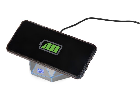 Док-станция Geo Dock с быстрой беспроводной зарядкой, серебристый с синей подсветкой. XOOPAR Док-станция Geo Dock с быстрой беспроводной зарядкой, серебристый с синей подсветкой. XOOPAR