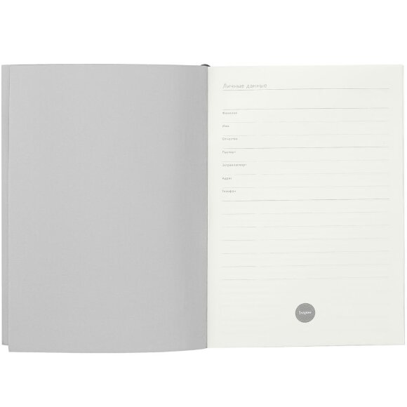 Ежедневник Flat, недатированный, серый Ежедневник Flat, недатированный, серый