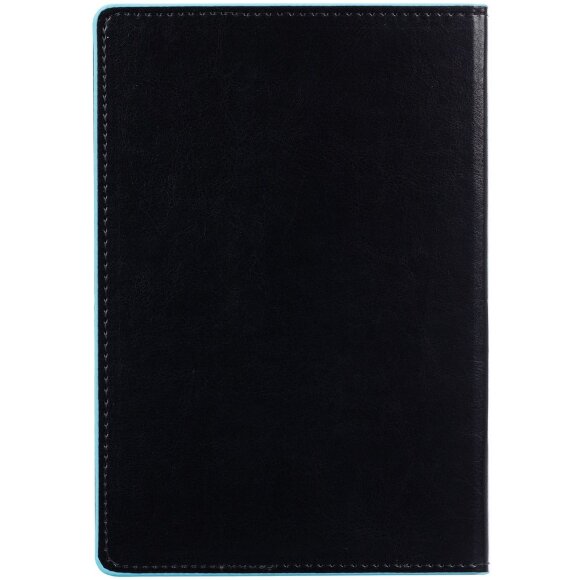 Ежедневник Alanis, недатированный, черный с голубым