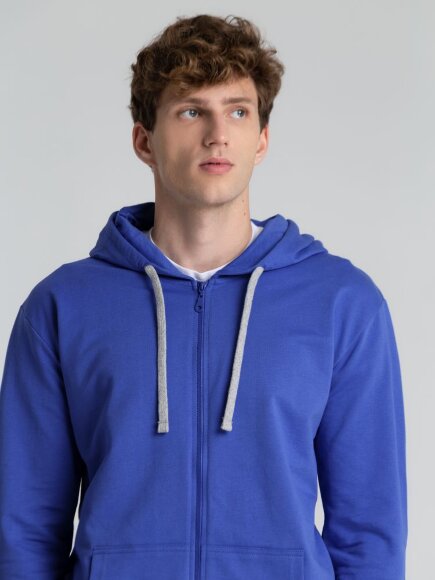 Толстовка на молнии с капюшоном Unit Siverga , ярко-синяя Толстовка на молнии с капюшоном Unit Siverga , ярко-синяя