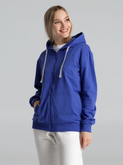 Толстовка на молнии с капюшоном Unit Siverga , ярко-синяя Толстовка на молнии с капюшоном Unit Siverga , ярко-синяя