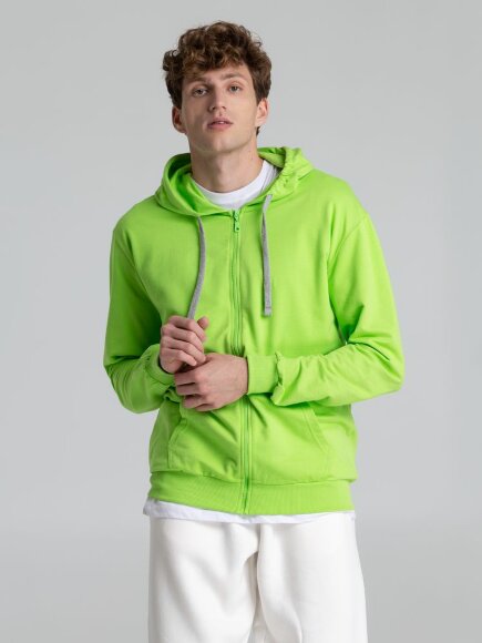Толстовка на молнии с капюшоном Unit Siverga, зеленое яблоко Толстовка на молнии с капюшоном Unit Siverga, зеленое яблоко