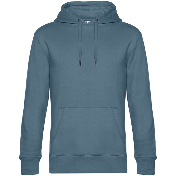 Толстовка с капюшоном унисекс King, серо-синяя Толстовка с капюшоном унисекс King, серо-синяя