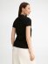 Рубашка поло женская People 210, черная Рубашка поло женская People 210, черная