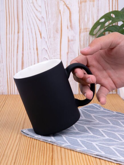 Кружка Promo Soft с покрытием софт-тач, черная Кружка Promo Soft с покрытием софт-тач, черная