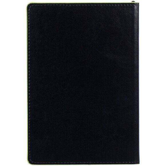Ежедневник Alanis, недатированный, черный с зеленым