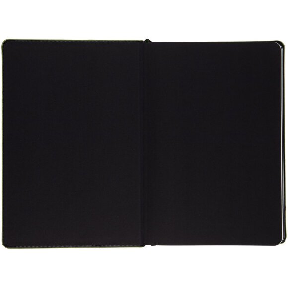 Ежедневник Alanis, недатированный, черный с зеленым