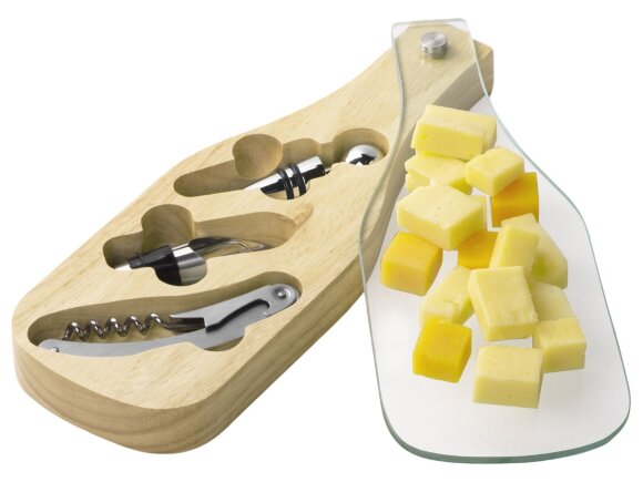 Набор аксессуаров для вина Pinotage со стеклянной крышкой Набор аксессуаров для вина Pinotage со стеклянной крышкой