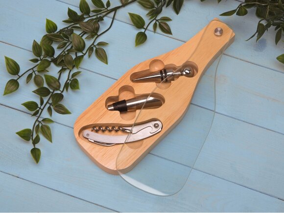 Набор аксессуаров для вина Pinotage со стеклянной крышкой Набор аксессуаров для вина Pinotage со стеклянной крышкой