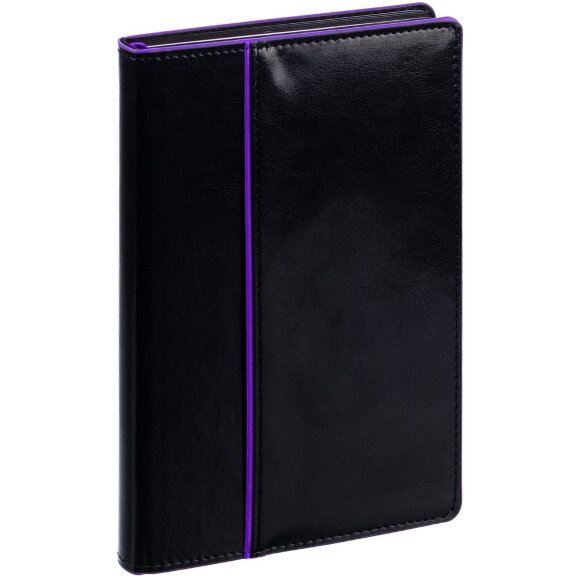 Ежедневник Alanis, недатированный, черный с фиолетовым