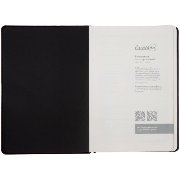 Ежедневник Alanis, недатированный, черный с фиолетовым