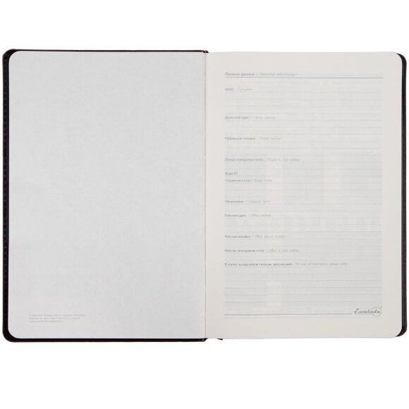 Ежедневник Alanis, недатированный, черный с фиолетовым