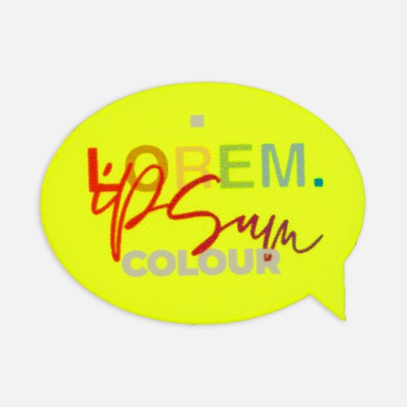 Наклейка тканевая Lunga Bubble, M, желтый неон