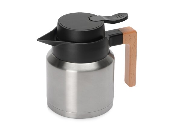 Кофепот с деревянной ручкой, 850 мл, серебристый Кофепот с деревянной ручкой, 850 мл, серебристый