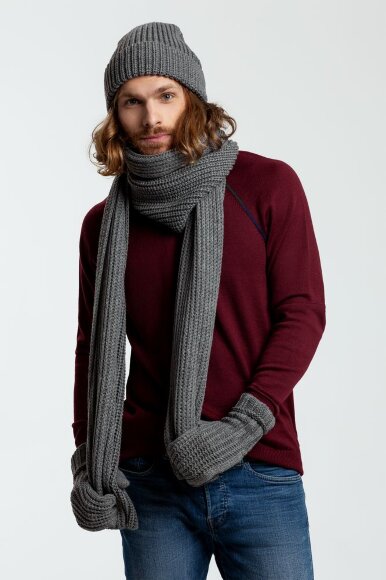 Варежки Nordkyn, серый меланж (эбонит)