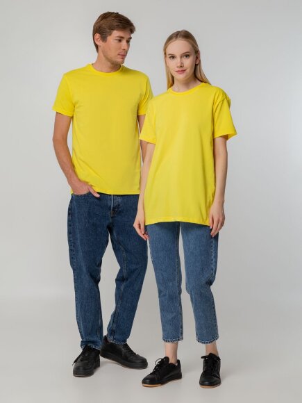 Футболка унисекс T-bolka 140, желтая Футболка унисекс T-bolka 140, желтая