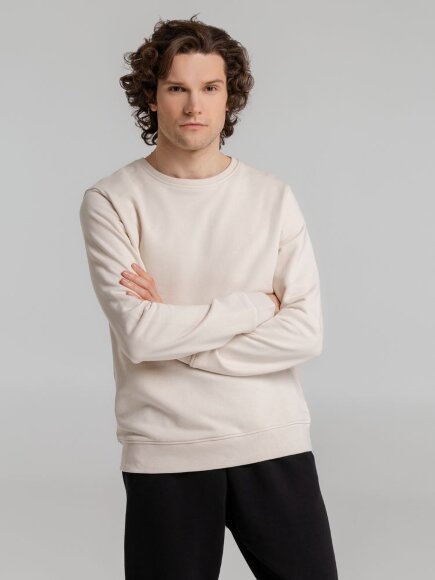 Свитшот унисекс BNC Inspire (Organic), молочно-белый Свитшот унисекс BNC Inspire (Organic), молочно-белый