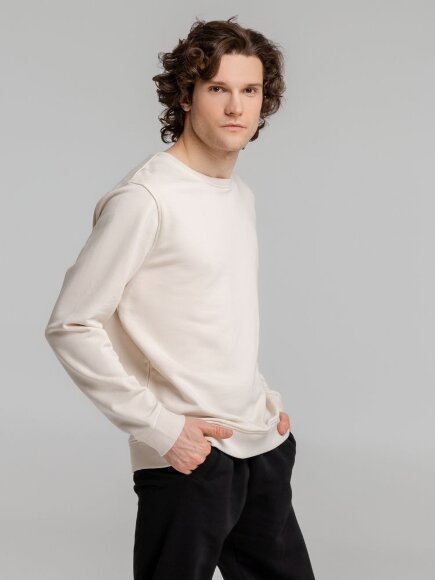 Свитшот унисекс BNC Inspire (Organic), молочно-белый Свитшот унисекс BNC Inspire (Organic), молочно-белый