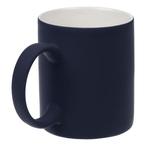 Кружка Promo Soft с покрытием софт-тач, темно-синяя Кружка Promo Soft с покрытием софт-тач, темно-синяя