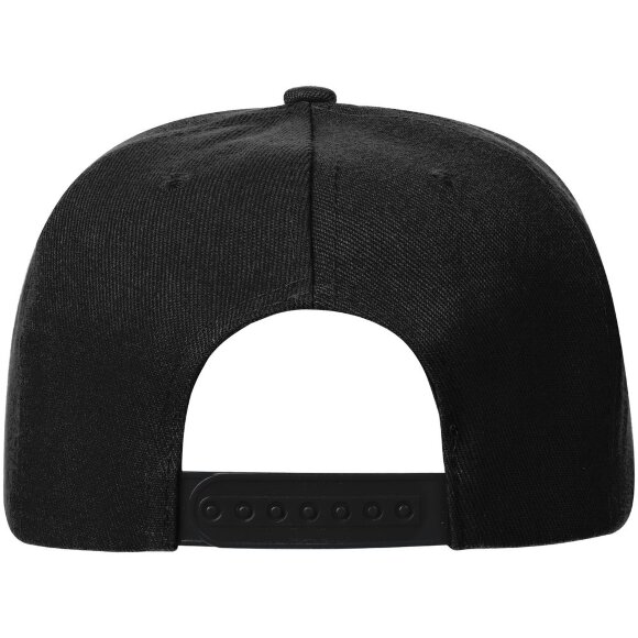 Бейсболка Snapback с прямым козырьком, черная Бейсболка Snapback с прямым козырьком, черная