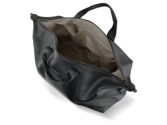 Сумка дорожная BUGATTI Elsa, чёрная, воловья кожа/полиэстер, 47х22х24 см Сумка дорожная BUGATTI Elsa, чёрная, воловья кожа/полиэстер, 47х22х24 см