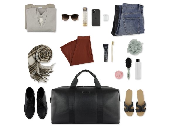 Сумка дорожная BUGATTI Elsa, чёрная, воловья кожа/полиэстер, 47х22х24 см Сумка дорожная BUGATTI Elsa, чёрная, воловья кожа/полиэстер, 47х22х24 см