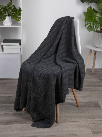 Плед Trenza, темно-серый Плед Trenza, темно-серый