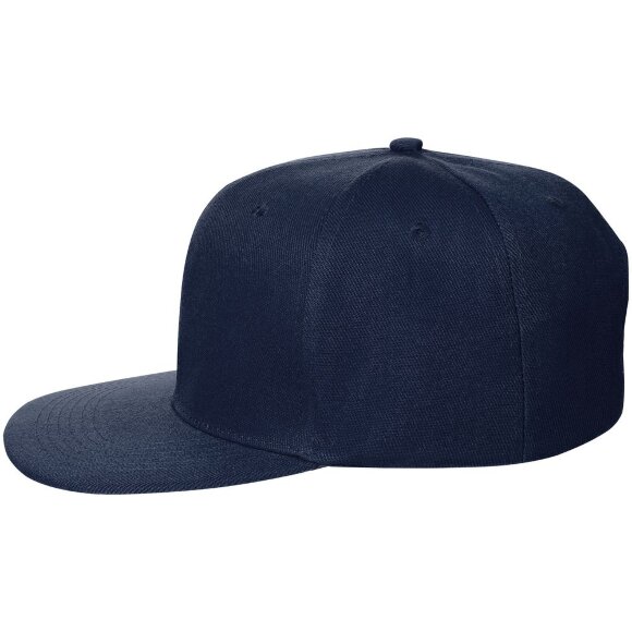 Бейсболка Snapback с прямым козырьком, темно-синяя Бейсболка Snapback с прямым козырьком, темно-синяя