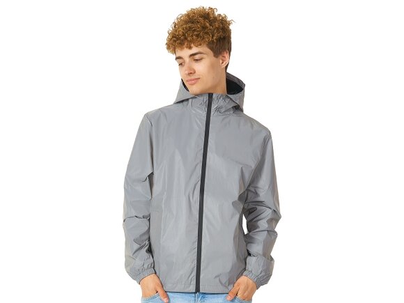 Ветровка светоотражающая 2XL, серебристый Ветровка светоотражающая 2XL, серебристый