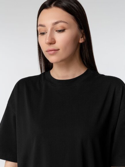 Футболка оверсайз женская Boxy Women, черная Футболка оверсайз женская Boxy Women, черная