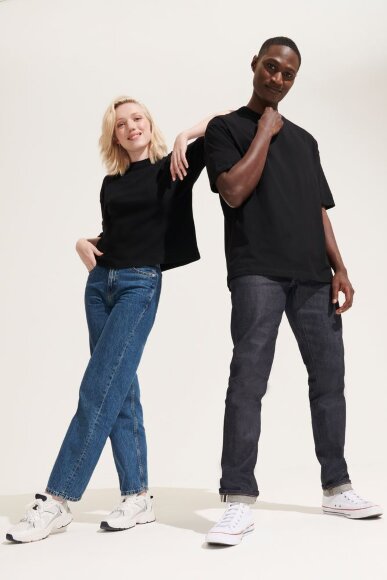 Футболка оверсайз женская Boxy Women, черная Футболка оверсайз женская Boxy Women, черная