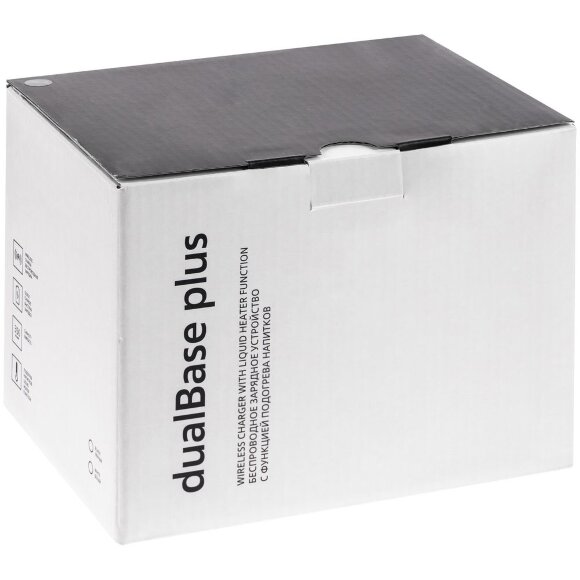 Кружка с подогревом и беспроводной зарядкой dualBase plus, черная Кружка с подогревом и беспроводной зарядкой dualBase plus, черная